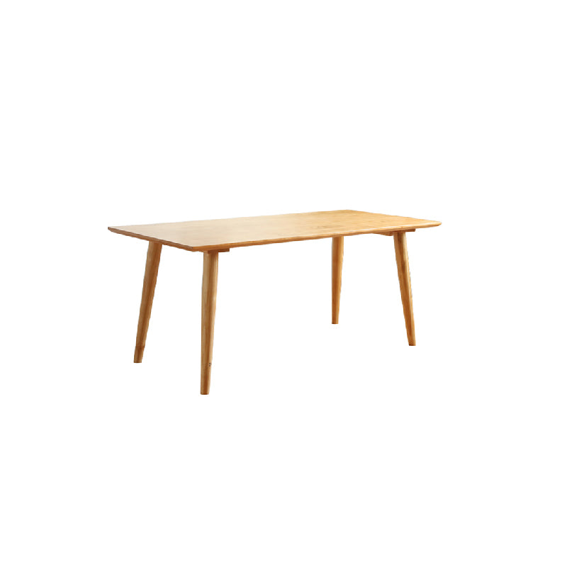 Pine Solid Wood Dining Table Modern Rectangle Dining Table in Natural