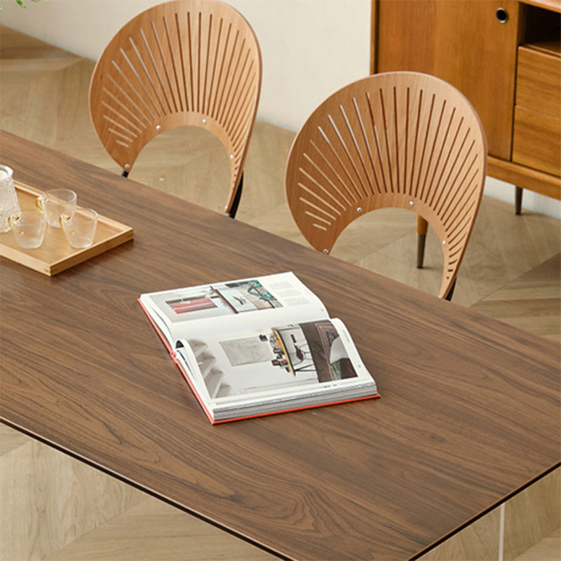 Modern Rectangle Dining Table Wooden Table with Plastic Legs for Home