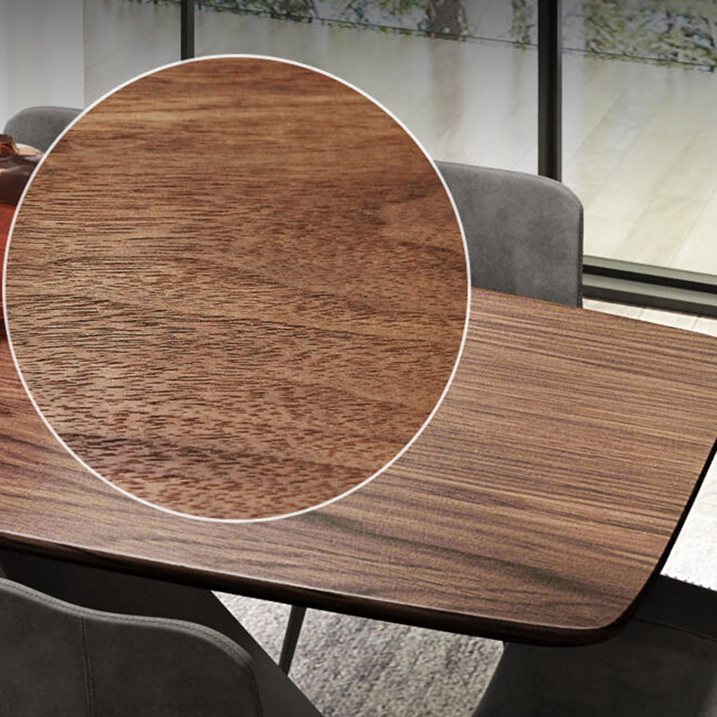 Industrial Rectangle Dining Table Wood Table with Metal Legs for Home