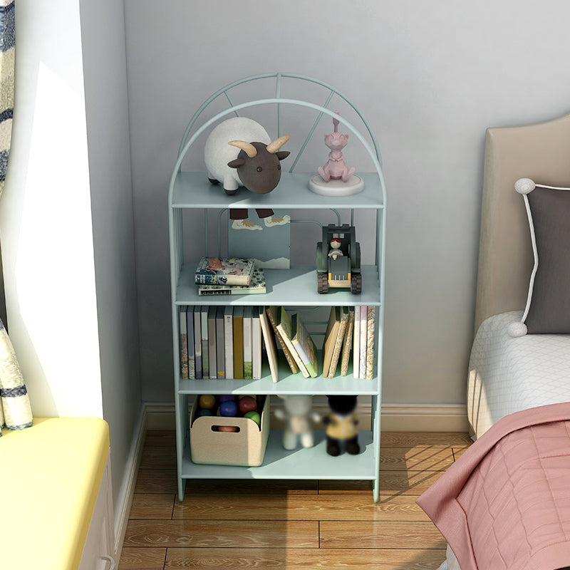 Modern Metal Bookcase Standard Open Back Bookshelf with Shelves