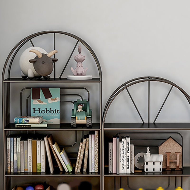 Modern Metal Bookcase Standard Open Back Bookshelf with Shelves