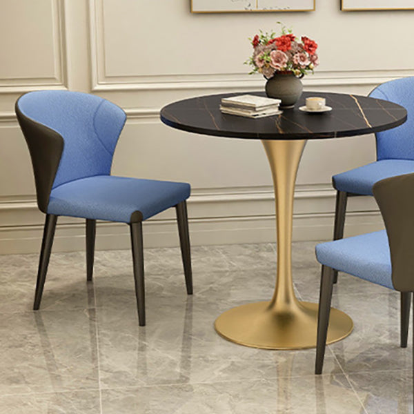Modern Round Dining Table for Kitchen Dinette Table with Metal Tulip