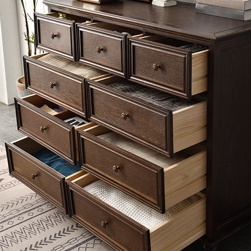 Solid Wood Storage Chest Dresser Traditional Chest with Drawers