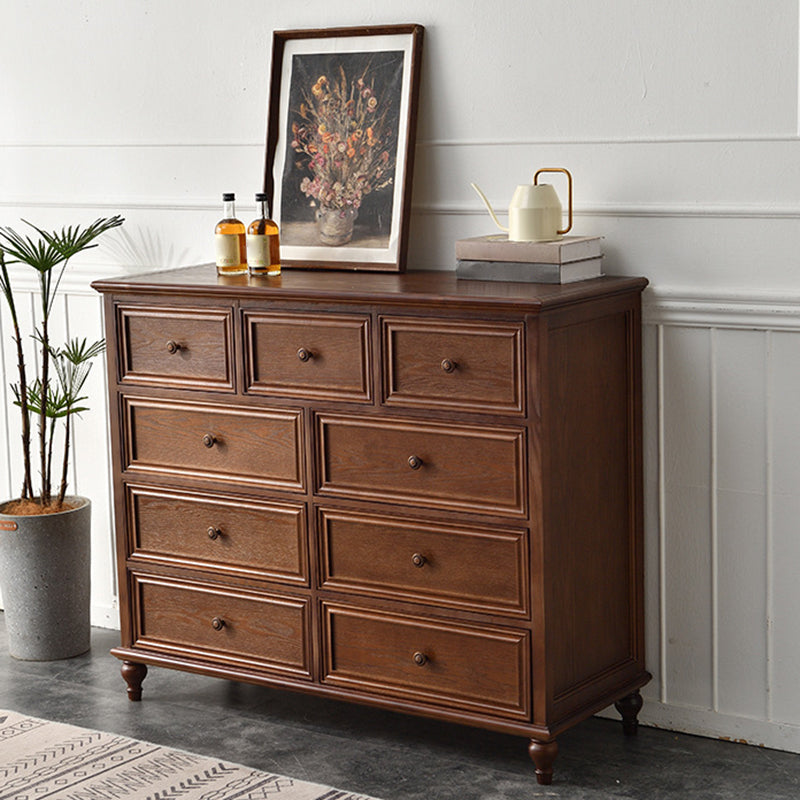 Solid Wood Storage Chest Dresser Traditional Chest with Drawers