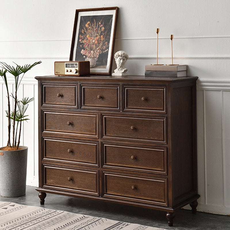 Solid Wood Storage Chest Dresser Traditional Chest with Drawers