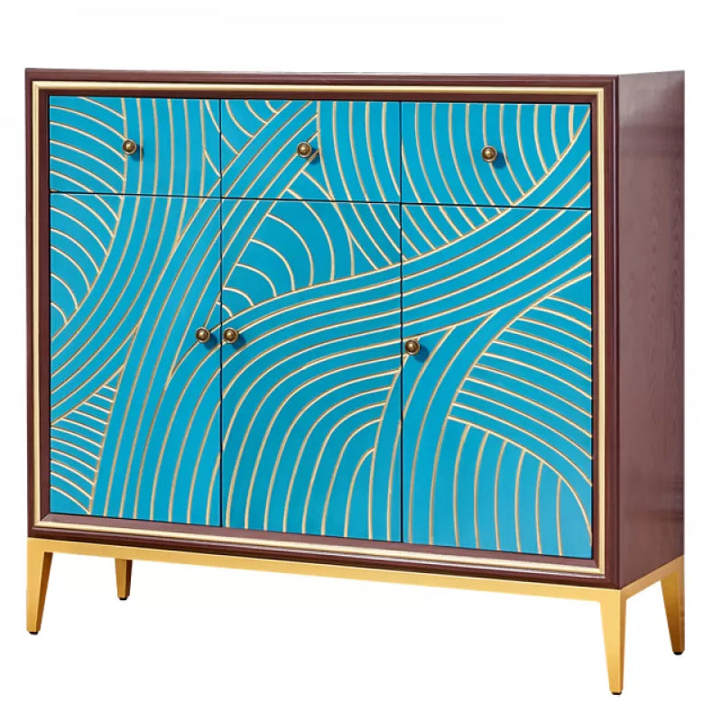 Manufactured Wood Storage Chest Glam Style Storage Chest Dresser