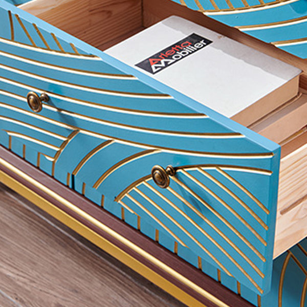 Manufactured Wood Storage Chest Glam Style Storage Chest Dresser