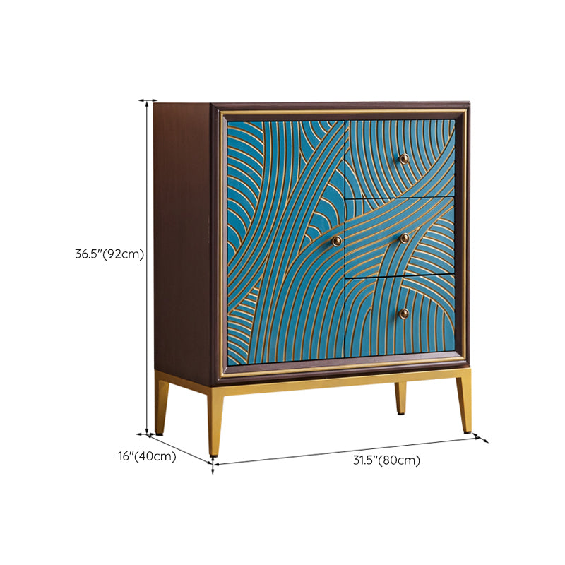 Manufactured Wood Storage Chest Glam Style Storage Chest Dresser