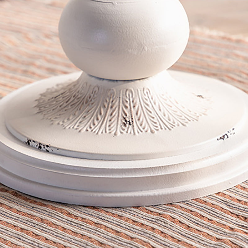 20" Wide French Country Side Table Round Pedestal Accent Side Table