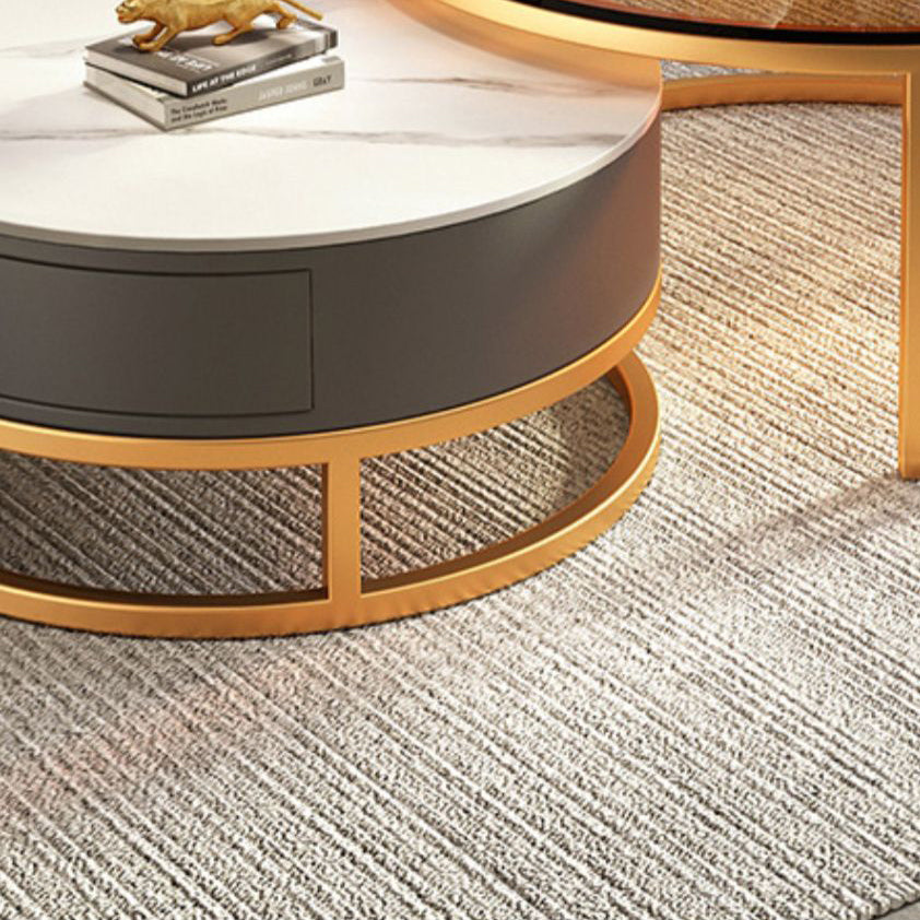 Modern Glass Coffee Cocktail Table Round Nesting Coffee Table Set