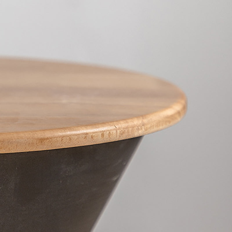 17" Wide French Country Side Table Metal Round Accent Side Table