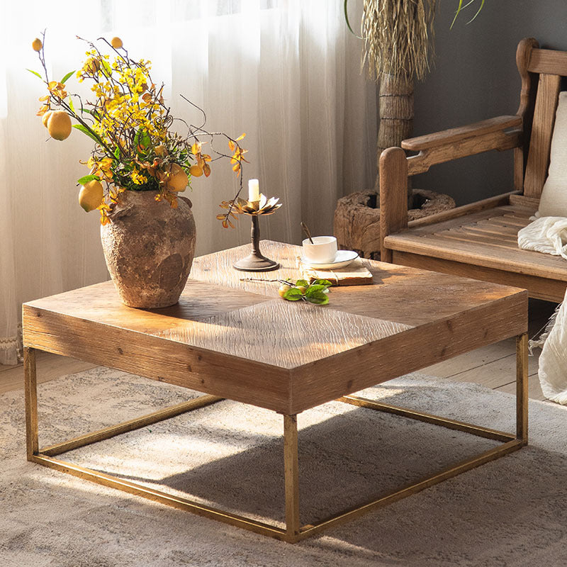 Modern Coffee Table Solid Wood Coffee Cocktail Table for Living Room