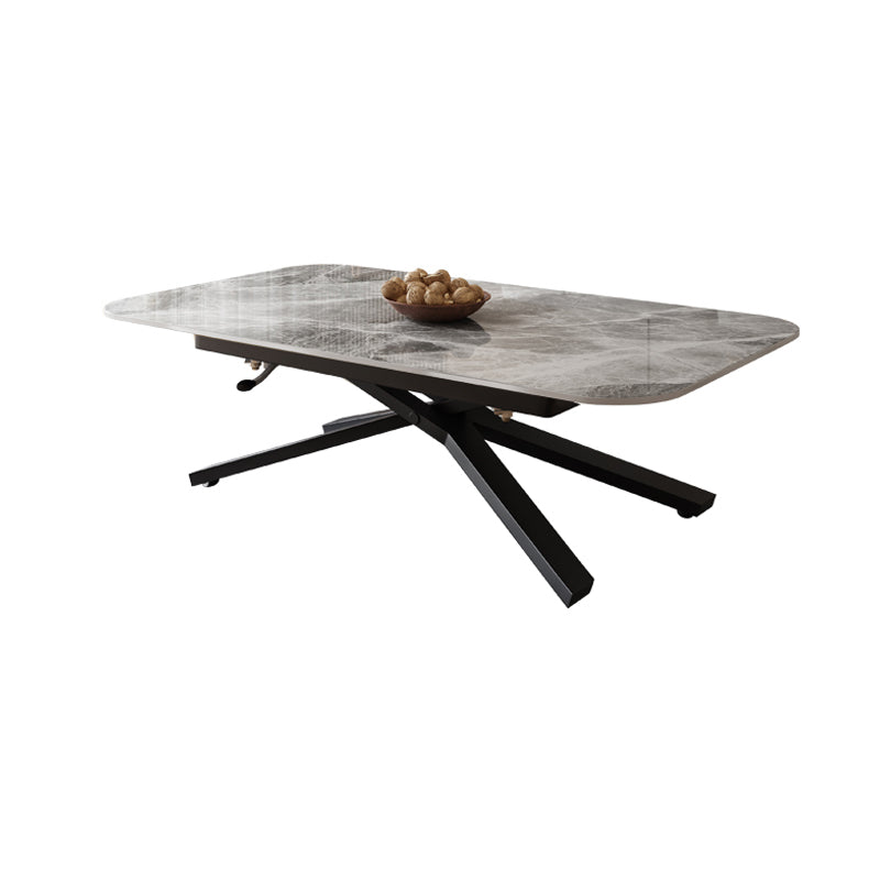 Glam 4 Legs Cocktail Table Single Stone Coffee Cocktail Table