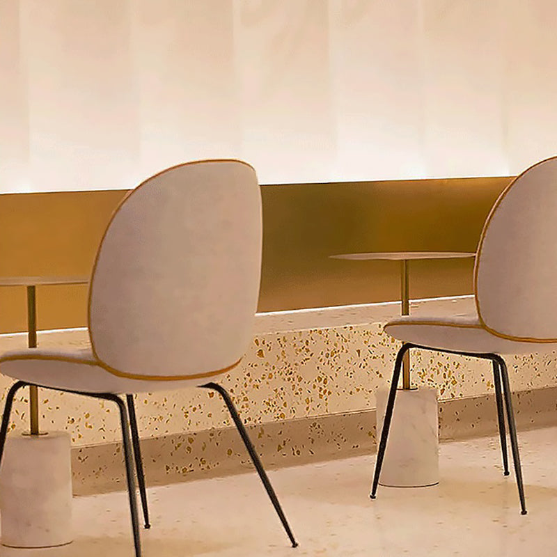 23.62 inch Tall Pedestal Side Table Metal and Marble Side End Table