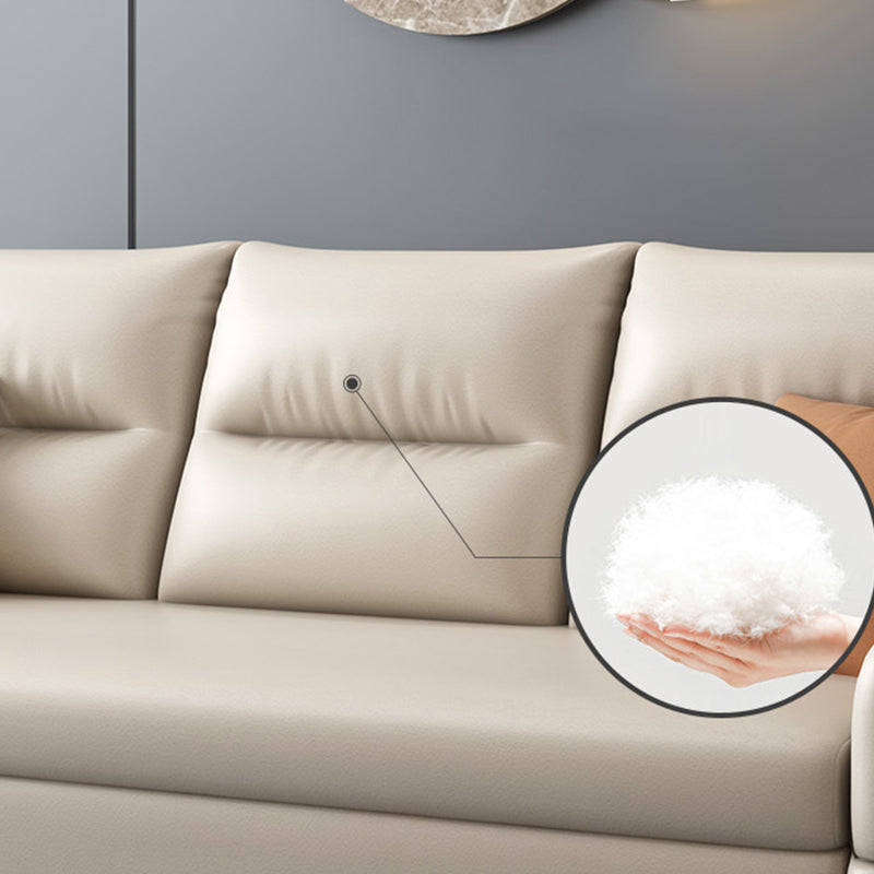 Bonded Leather Sofa Futon Contemporary Futon Sleeper Sofa with Storage