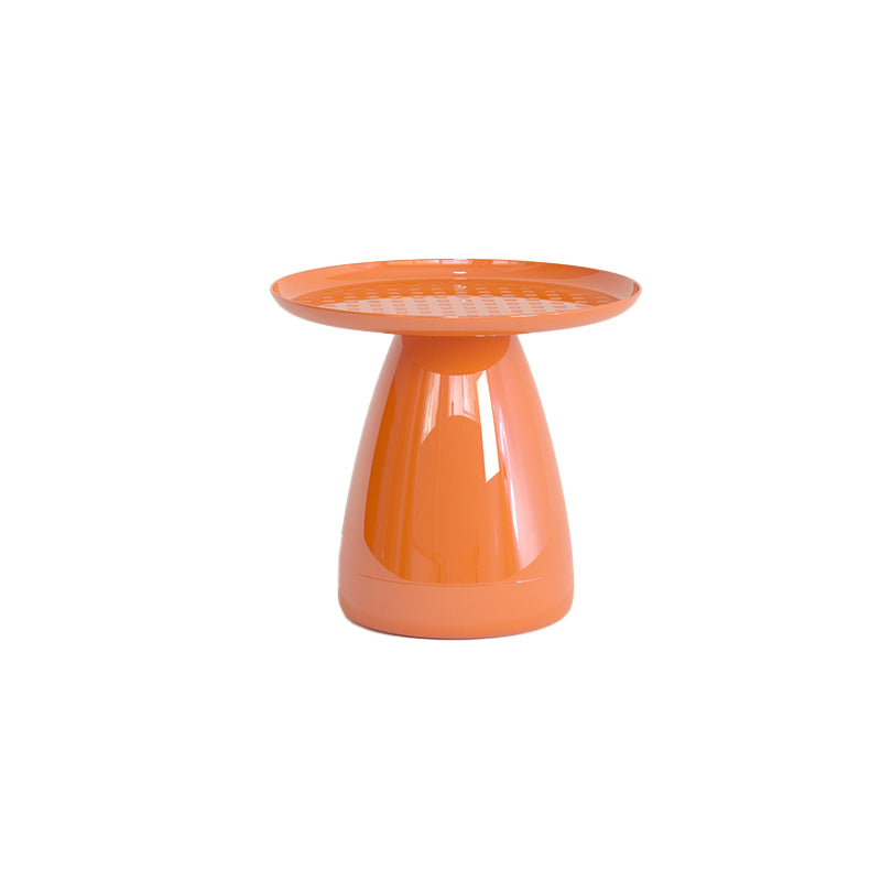 Pedestal End Table Plastic Round Side Sofa Side Accent Table with Tray Top