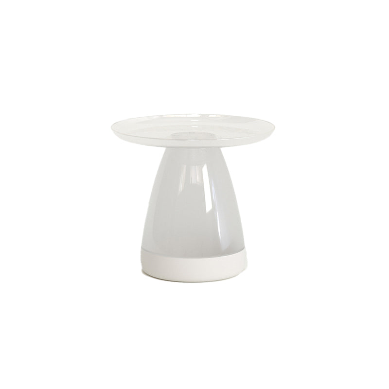 Pedestal End Table Plastic Round Side Sofa Side Accent Table with Tray Top