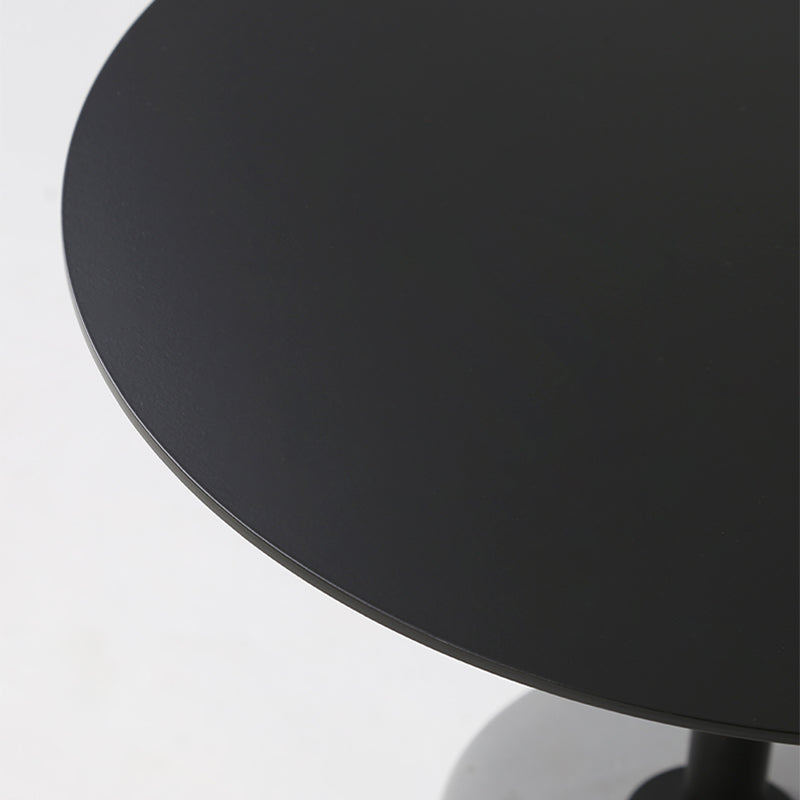 Contemporary Round End Table 23.62" Tall Pedestal Side End Snack Table