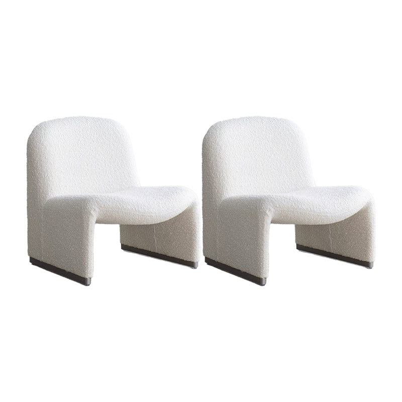 Mid-century Modern Side Chair Armless Fixed Back Accent Armchair for Bedroom