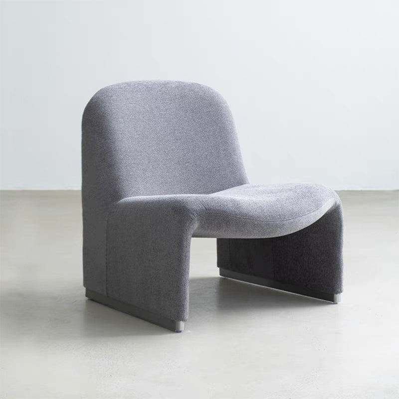Mid-century Modern Side Chair Armless Fixed Back Accent Armchair for Bedroom