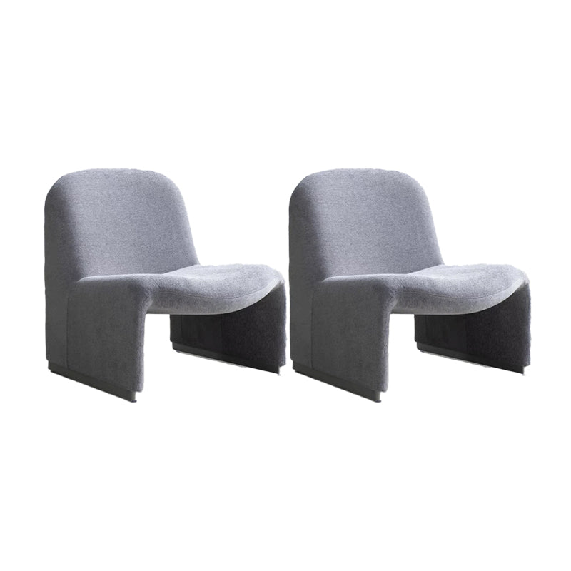 Mid-century Modern Side Chair Armless Fixed Back Accent Armchair for Bedroom