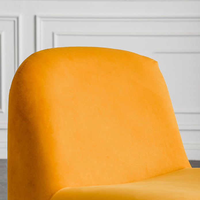 Mid-century Modern Side Chair Armless Fixed Back Accent Armchair for Bedroom