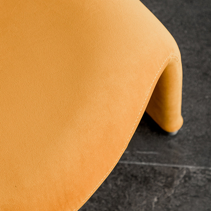 Mid-century Modern Side Chair Armless Fixed Back Accent Armchair for Bedroom