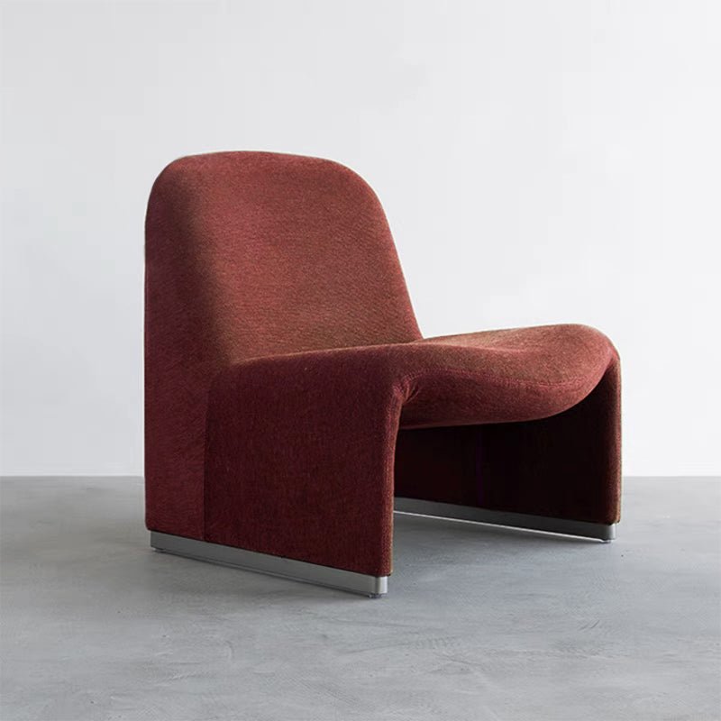 Mid-century Modern Side Chair Armless Fixed Back Accent Armchair for Bedroom