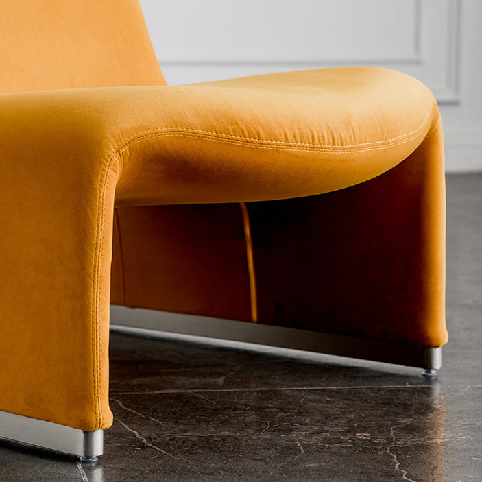 Mid-century Modern Side Chair Armless Fixed Back Accent Armchair for Bedroom