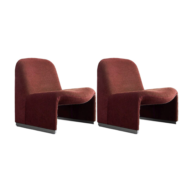 Mid-century Modern Side Chair Armless Fixed Back Accent Armchair for Bedroom