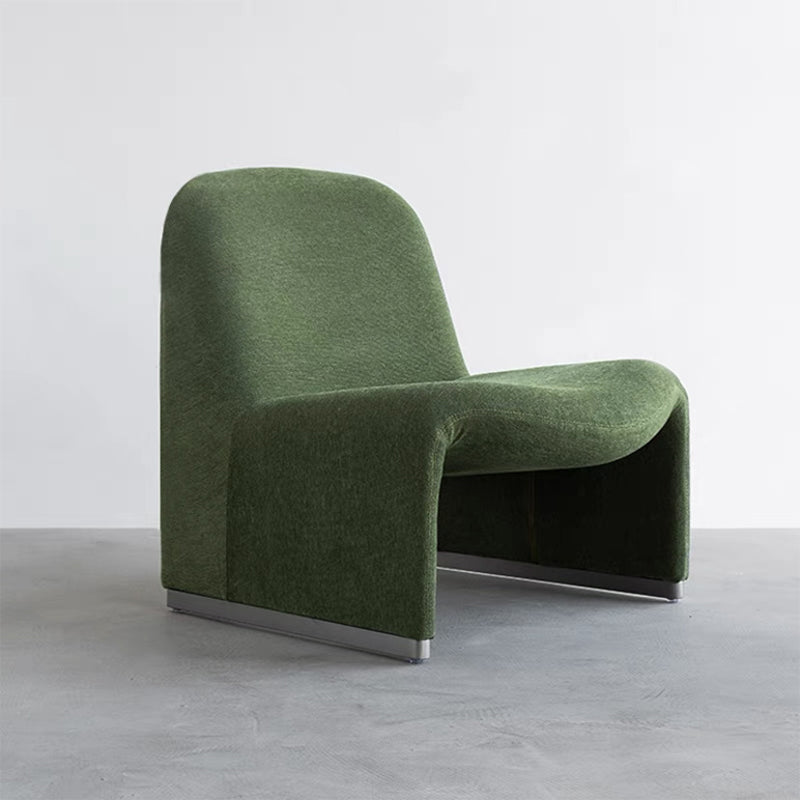 Mid-century Modern Side Chair Armless Fixed Back Accent Armchair for Bedroom