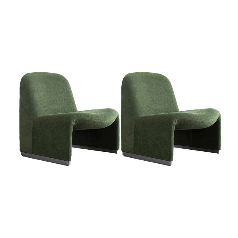 Mid-century Modern Side Chair Armless Fixed Back Accent Armchair for Bedroom