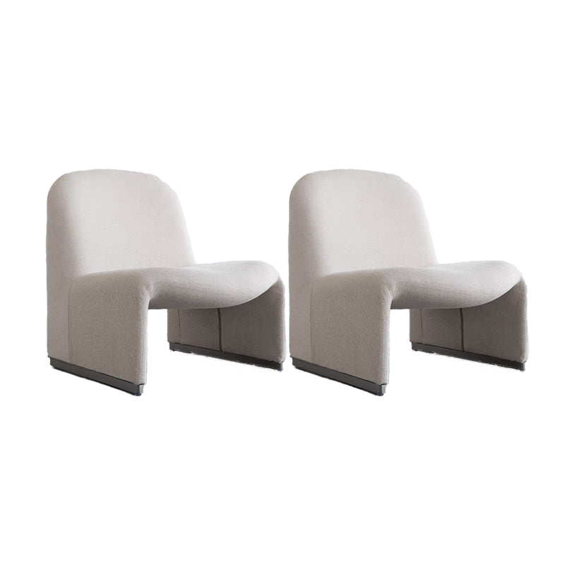 Mid-century Modern Side Chair Armless Fixed Back Accent Armchair for Bedroom