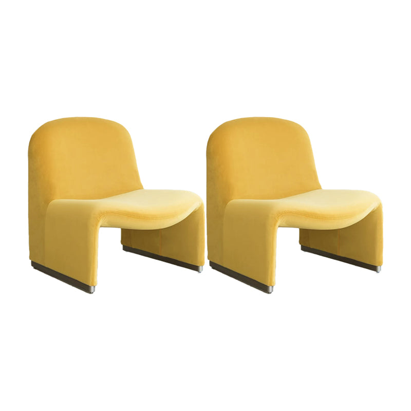 Mid-century Modern Side Chair Armless Fixed Back Accent Armchair for Bedroom