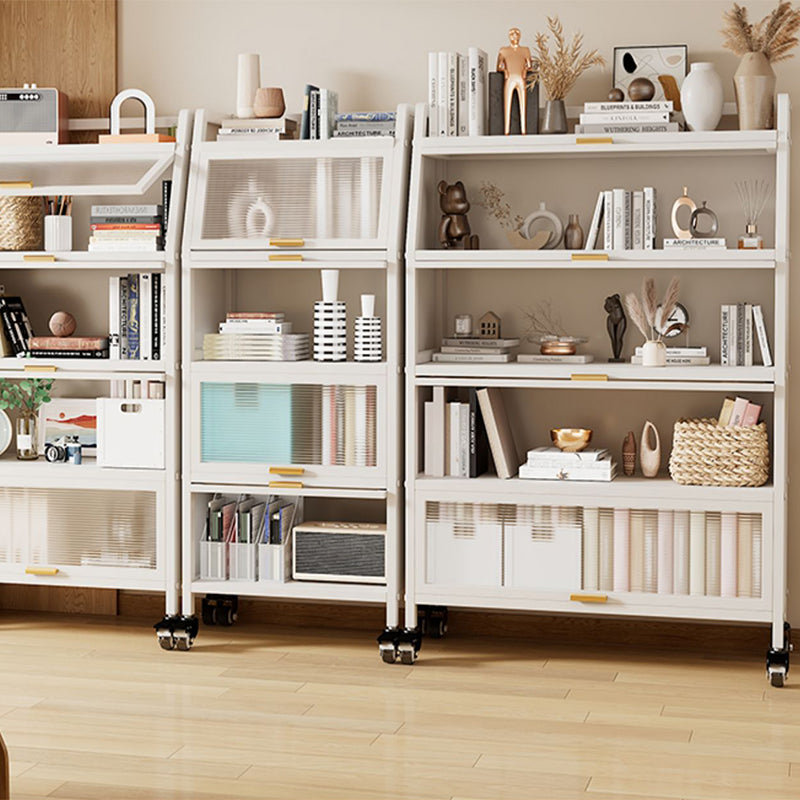 Standard Metal Industrial Bookcase Closed Back Bookshelf with Cabinets