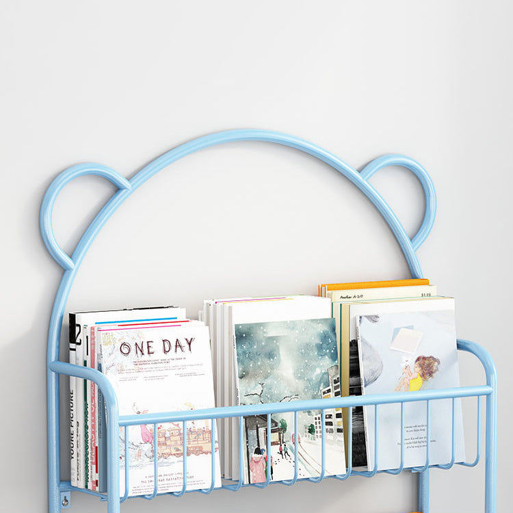 Metal Closed Back Bookshelf Scandinavian Wall Mounted Bookcase