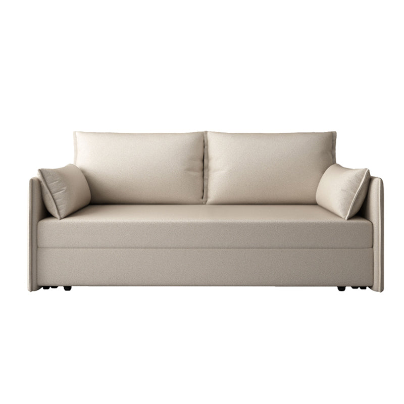 Contemporary Sofa Futon Bonded Leather Futon Sleeper Sofa with Storage