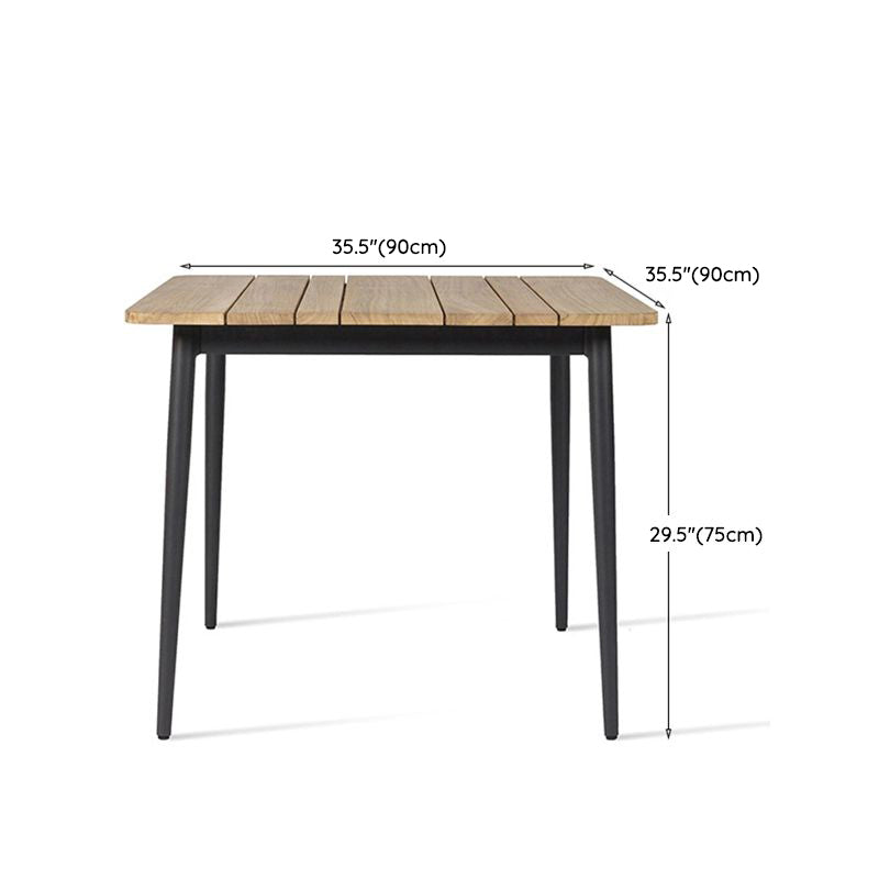 Boho Style 1/3/5/7 Pieces Metal Dining Set Wood Dining Table Set for Outdoor