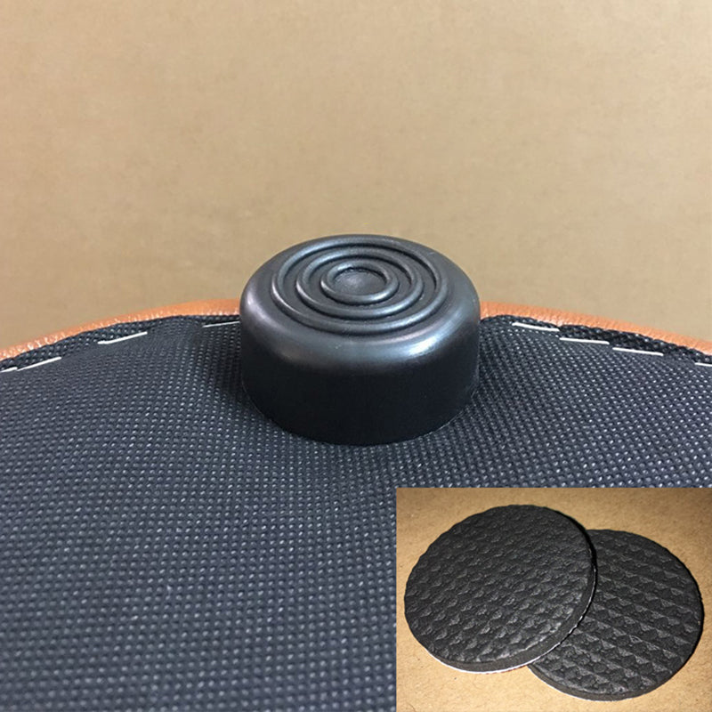 Mid-Century Modern Pouf Ottoman Genuine Leather Upholstered Solid Color Square Ottoman