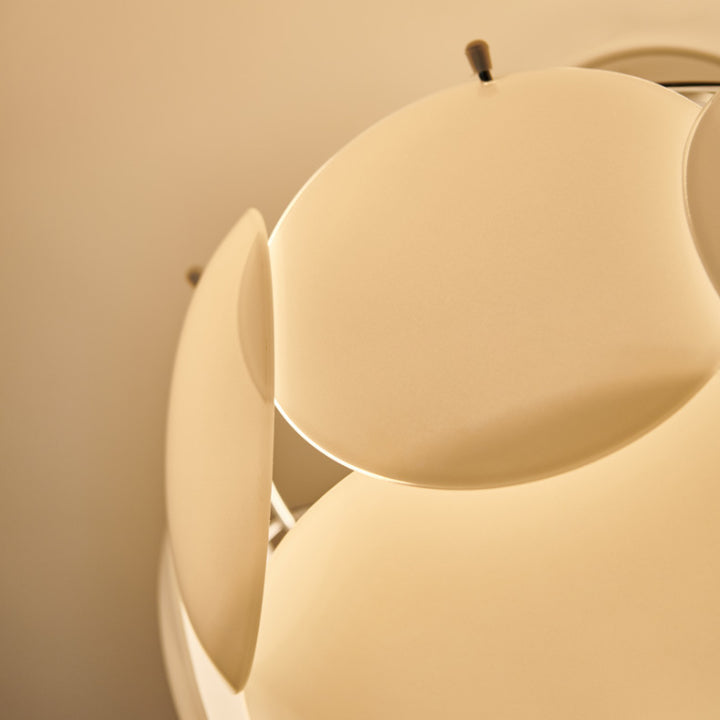 Modern Ceiling Lamp White Glass Shade Flush Mount Light Fixture