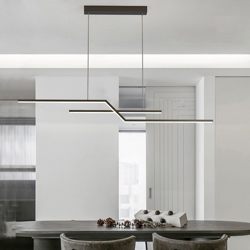 Simple LED Island Light Modern Island Hanging Light with Silica Gel Shade for Dining Room