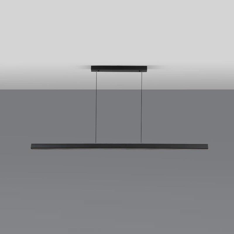 Strip Shape Island Lamp 1-Light LED Island Hanging Lamp with Acrylic Shade for Dining Room