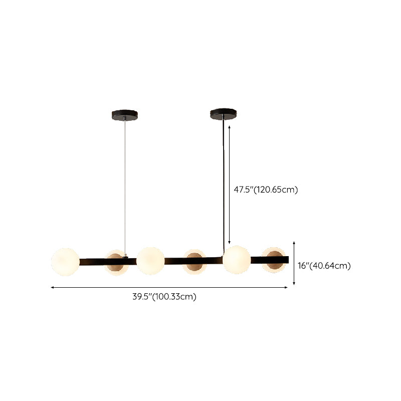 Black Kitchen Island Lighting Industrial Globe Shaded Ceiling Light for Home
