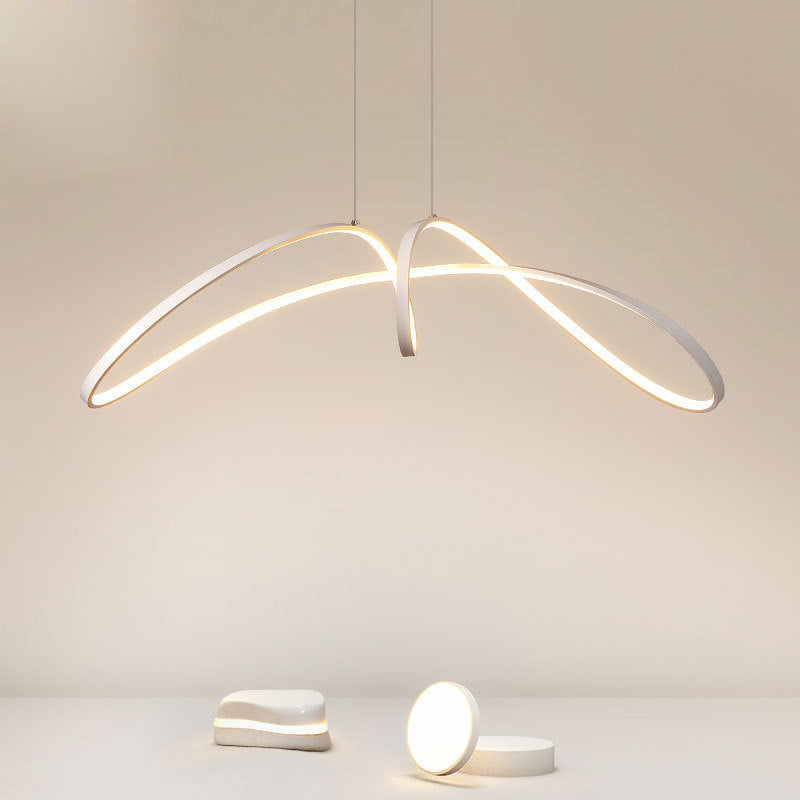 LED White/Black Ceiling Light Contemporary Kitchen Island Lighting for Room
