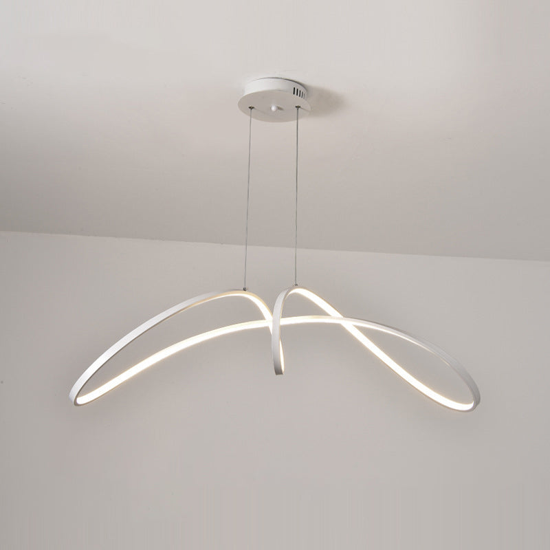 LED White/Black Ceiling Light Contemporary Kitchen Island Lighting for Room