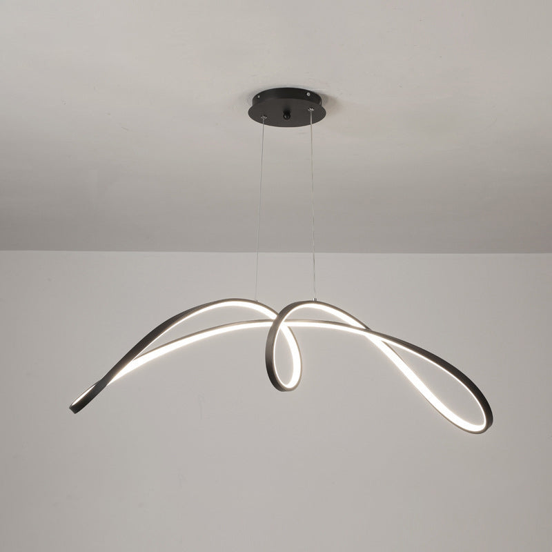LED White/Black Ceiling Light Contemporary Kitchen Island Lighting for Room