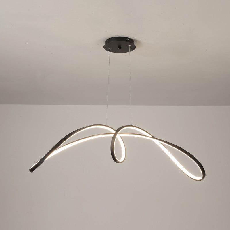 LED White/Black Ceiling Light Contemporary Kitchen Island Lighting for Room
