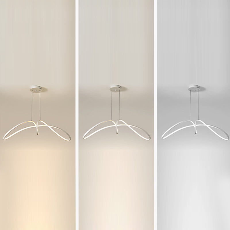 LED White/Black Ceiling Light Contemporary Kitchen Island Lighting for Room