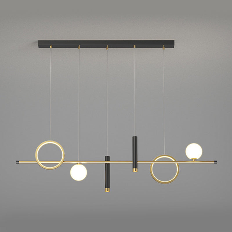 Linear Island Lighting Modern Metal Hanging Lights for Dining Room