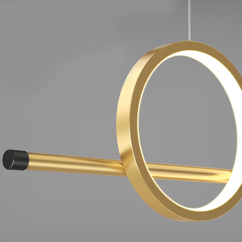 Linear Island Lighting Modern Metal Hanging Lights for Dining Room